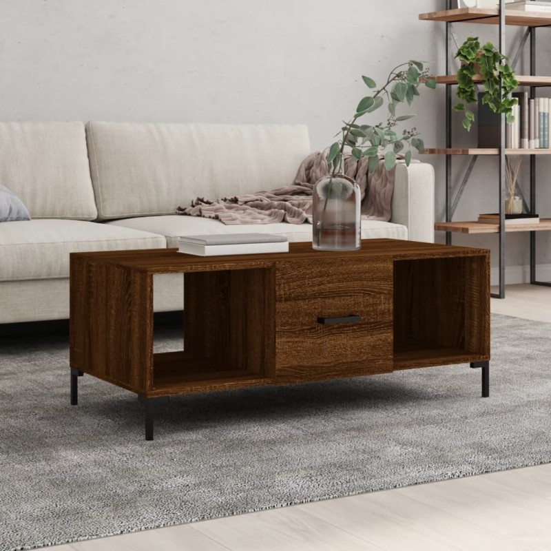 vidaXL Couchtisch Braun Eichen-Optik 102x50x40 cm Holzwerkstoff vidaXL Couchtisch Braun Eichen-Optik 102x50x40 cm Holzwerkstoff