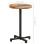 vidaXL Bistrotisch Rund Ø50x75 cm Altholz Massiv vidaXL Bistrotisch Rund Ø50x75 cm Altholz Massiv