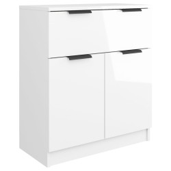 vidaXL Sideboard Hochglanz-Weiß 60x30x70 cm Holzwerkstoff