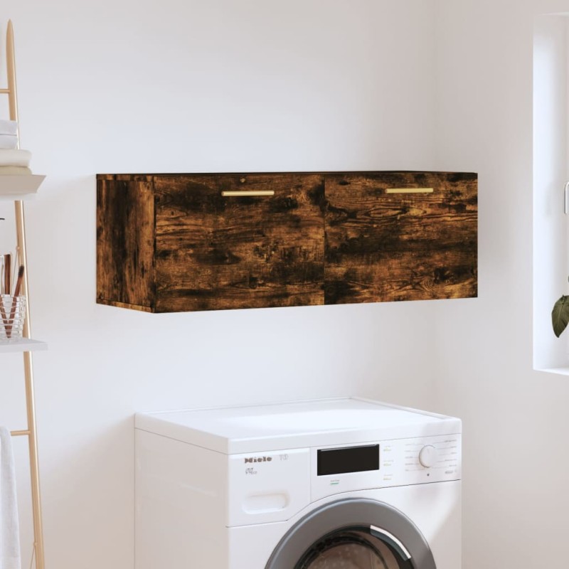 vidaXL Wandschrank Räuchereiche 100x36,5x35 cm Holzwerkstoff vidaXL Wandschrank Räuchereiche 100x36,5x35 cm Holzwerkstoff