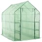 vidaXL Begehbares Gewächshaus mit 12 Regalen Stahl 143 x 214 x 196 cm vidaXL Begehbares Gewächshaus mit 12 Regalen Stahl 143 x 214 x 196 cm