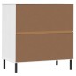 vidaXL Sideboard OSLO mit 3 Schubladen Weiß 77x40x79,5 cm Massivholz vidaXL Sideboard OSLO mit 3 Schubladen Weiß 77x40x79,5 cm Massivholz
