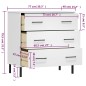 vidaXL Sideboard OSLO mit 3 Schubladen Weiß 77x40x79,5 cm Massivholz vidaXL Sideboard OSLO mit 3 Schubladen Weiß 77x40x79,5 cm Massivholz