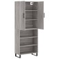 Highboard Grau Sonoma 69,5x34x180 cm Holzwerkstoff Highboard Grau Sonoma 69,5x34x180 cm Holzwerkstoff