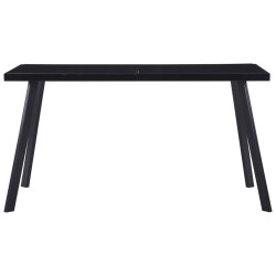 vidaXL Esstisch Schwarz 140 x 70 x 75 cm Hartglas