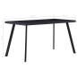 vidaXL Esstisch Schwarz 140 x 70 x 75 cm Hartglas vidaXL Esstisch Schwarz 140 x 70 x 75 cm Hartglas