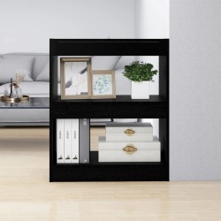 vidaXL Bücherregal/Raumteiler Schwarz 60x30x72 cm