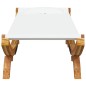 Loungebett 100x188,5x44 cm Bugholz Massiv Creme Loungebett 100x188,5x44 cm Bugholz Massiv Creme