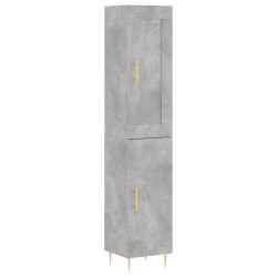 vidaXL Highboard Betongrau 34,5x34x180 cm Holzwerkstoff