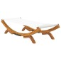 Loungebett 100x188,5x44 cm Bugholz Massiv Creme Loungebett 100x188,5x44 cm Bugholz Massiv Creme