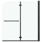 vidaXL Faltbare Duschkabine 2 Paneele ESG 120x140 cm Schwarz vidaXL Faltbare Duschkabine 2 Paneele ESG 120x140 cm Schwarz