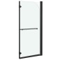 vidaXL Faltbare Duschkabine 2 Paneele ESG 120x140 cm Schwarz vidaXL Faltbare Duschkabine 2 Paneele ESG 120x140 cm Schwarz
