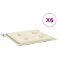 Gartenstuhl-Kissen 6 Stk. Creme 40x40x3 cm Oxford-Gewebe Gartenstuhl-Kissen 6 Stk. Creme 40x40x3 cm Oxford-Gewebe