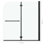 vidaXL Faltbare Duschkabine 2 Paneele ESG 120x140 cm Schwarz vidaXL Faltbare Duschkabine 2 Paneele ESG 120x140 cm Schwarz