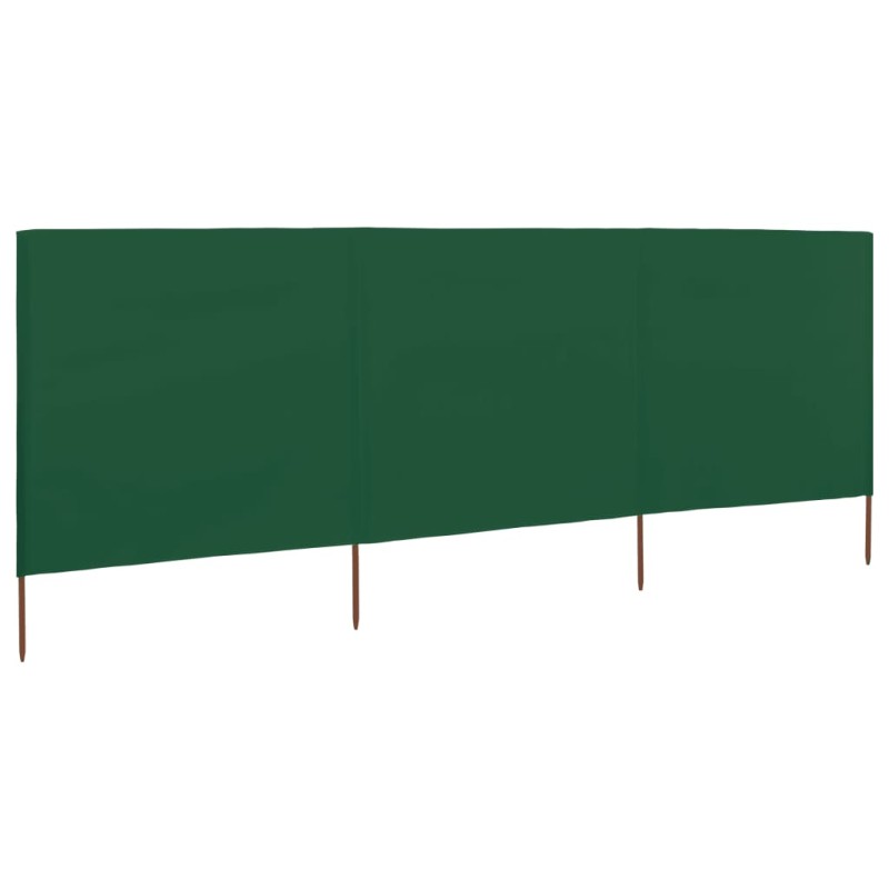 vidaXL 3-teiliges Windschutzgewebe 400 x 120 cm Grün vidaXL 3-teiliges Windschutzgewebe 400 x 120 cm Grün
