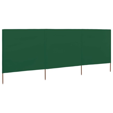 vidaXL 3-teiliges Windschutzgewebe 400 x 120 cm Grün