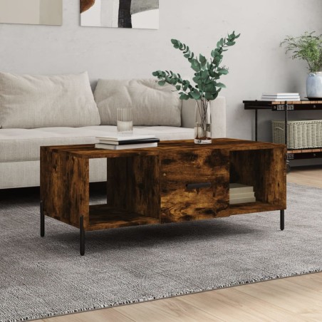 vidaXL Couchtisch Räuchereiche 102x50x40 cm Holzwerkstoff