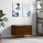 vidaXL Plattenschrank Braun Eichen-Optik 74,5x38x48 cm Holzwerkstoff vidaXL Plattenschrank Braun Eichen-Optik 74,5x38x48 cm Holzwerkstoff