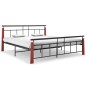 vidaXL Bettgestell Metall und Massivholz Eiche 180x200 cm vidaXL Bettgestell Metall und Massivholz Eiche 180x200 cm