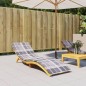 Sonnenliegen-Auflage Grau Karomuster 200x60x3 cm Oxford-Gewebe Sonnenliegen-Auflage Grau Karomuster 200x60x3 cm Oxford-Gewebe