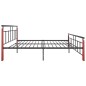 vidaXL Bettgestell Metall und Massivholz Eiche 180x200 cm vidaXL Bettgestell Metall und Massivholz Eiche 180x200 cm