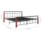 vidaXL Bettgestell Metall und Massivholz Eiche 180x200 cm vidaXL Bettgestell Metall und Massivholz Eiche 180x200 cm