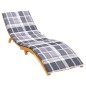 Sonnenliegen-Auflage Grau Karomuster 200x60x3 cm Oxford-Gewebe Sonnenliegen-Auflage Grau Karomuster 200x60x3 cm Oxford-Gewebe