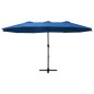 vidaXL Sonnenschirm mit Aluminium-Mast 460x270 cm Blau vidaXL Sonnenschirm mit Aluminium-Mast 460x270 cm Blau
