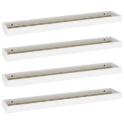 vidaXL Loggia Wandregale 4 Stk. Eichen-Optik und Weiß 80x15x4 cm MDF