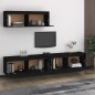 vidaXL TV-Schränke 3 Stk. Schwarz Massivholz Kiefer vidaXL TV-Schränke 3 Stk. Schwarz Massivholz Kiefer