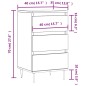 vidaXL Sideboard Räuchereiche 40x35x70 cm Holzwerkstoff vidaXL Sideboard Räuchereiche 40x35x70 cm Holzwerkstoff