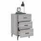 vidaXL Nachttisch Grau Sonoma 40x40x66 cm Holzwerkstoff vidaXL Nachttisch Grau Sonoma 40x40x66 cm Holzwerkstoff