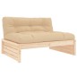 vidaXL 4-tlg. Garten-Lounge-Set mit Kissen Massivholz vidaXL 4-tlg. Garten-Lounge-Set mit Kissen Massivholz