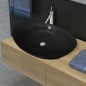 Luxuriöses Keramik Waschbecken Oval Schwarz Luxuriöses Keramik Waschbecken Oval Schwarz