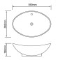 Luxuriöses Keramik Waschbecken Oval Schwarz Luxuriöses Keramik Waschbecken Oval Schwarz