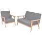 vidaXL Sofa-Set 2-tlg. Stoff Hellgrau vidaXL Sofa-Set 2-tlg. Stoff Hellgrau