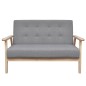 vidaXL Sofa-Set 2-tlg. Stoff Hellgrau vidaXL Sofa-Set 2-tlg. Stoff Hellgrau