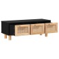 vidaXL Couchtisch Schwarz 80x40x30 cm Holzwerkstoff Massivholz Kiefer vidaXL Couchtisch Schwarz 80x40x30 cm Holzwerkstoff Massivholz Kiefer
