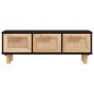 vidaXL Couchtisch Schwarz 80x40x30 cm Holzwerkstoff Massivholz Kiefer vidaXL Couchtisch Schwarz 80x40x30 cm Holzwerkstoff Massivholz Kiefer