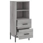 vidaXL Sideboard Grau Sonoma 34,5x34x90 cm Holzwerkstoff vidaXL Sideboard Grau Sonoma 34,5x34x90 cm Holzwerkstoff