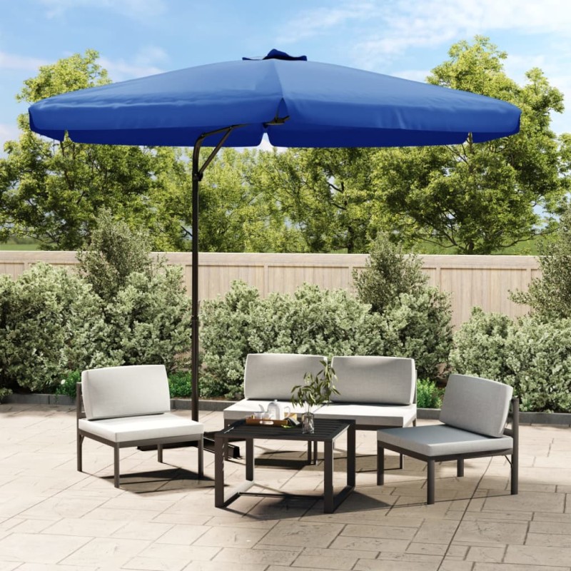vidaXL Sonnenschirm mit Stahlmast 300 cm Azurblau vidaXL Sonnenschirm mit Stahlmast 300 cm Azurblau