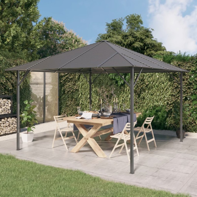 vidaXL Pavillon mit Dach 3x3 m Anthrazit vidaXL Pavillon mit Dach 3x3 m Anthrazit