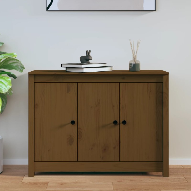 vidaXL Sideboard Honigbraun 100x35x74 cm Massivholz Kiefer vidaXL Sideboard Honigbraun 100x35x74 cm Massivholz Kiefer