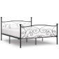 vidaXL Bettgestell mit Lattenrost Schwarz Metall 180 × 200 cm vidaXL Bettgestell mit Lattenrost Schwarz Metall 180 × 200 cm