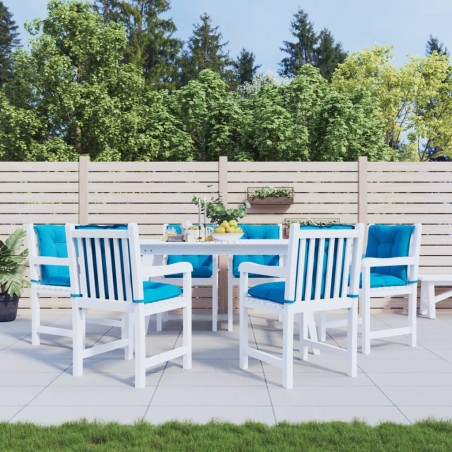 Gartenstuhlauflagen für Niedriglehner 6 Stk. Blau 100x50x7 cm