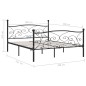 vidaXL Bettgestell mit Lattenrost Schwarz Metall 180 × 200 cm vidaXL Bettgestell mit Lattenrost Schwarz Metall 180 × 200 cm