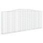 vidaXL Gabione mit Hochbogen 400x30x160/180 cm Verzinktes Eisen vidaXL Gabione mit Hochbogen 400x30x160/180 cm Verzinktes Eisen
