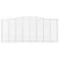 vidaXL Gabione mit Hochbogen 400x30x160/180 cm Verzinktes Eisen vidaXL Gabione mit Hochbogen 400x30x160/180 cm Verzinktes Eisen