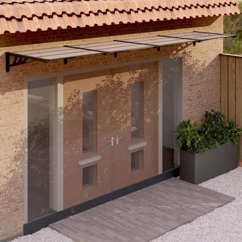 vidaXL Türvordach Schwarz 396x90 cm Polycarbonat vidaXL Türvordach Schwarz 396x90 cm Polycarbonat