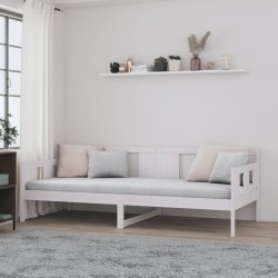 vidaXL Tagesbett Weiß Massivholz Kiefer 90x200 cm